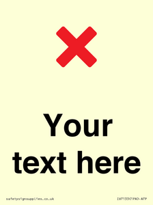 Custom plain background, red cross sign